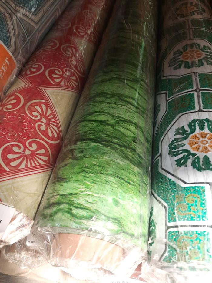 Gambar Karpet Plastik 1 Roll (20 meter) Vinyl untuk Meja dan Lantai Unica - 853 G Green dari Martha Karpet Indonesia undefined Tokopedia