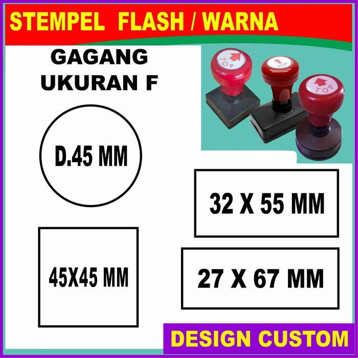 Gambar Stempel Flash Warna Otomatis Design Custom - GAGANG F, HITAM dari Esembe 79 undefined Tokopedia