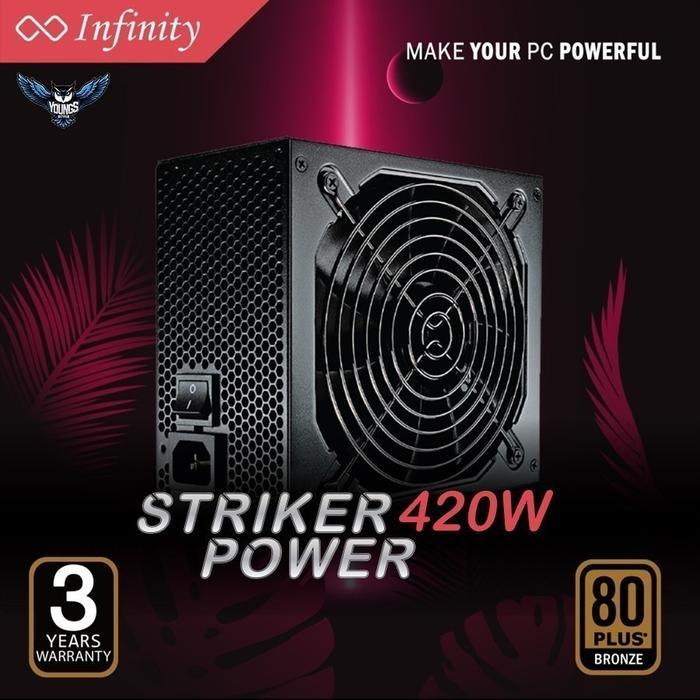Gambar PSU INFINITY 420W Striker Power 80+ Bronze | Power Supply dari RAJAKOMPUTER ONLINE undefined Tokopedia
