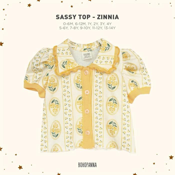 Gambar BOHOPANNA SASSY TOP - Atasan Anak Perempuan - Blouse Anak Perempuan - ZINNIA, 0-6M dari Gudang bayi kita undefined Tokopedia