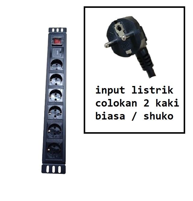 Gambar PDU 6 port Rackmounted 19inch SPD - shuko input dari Gudang Rack Server undefined Tokopedia