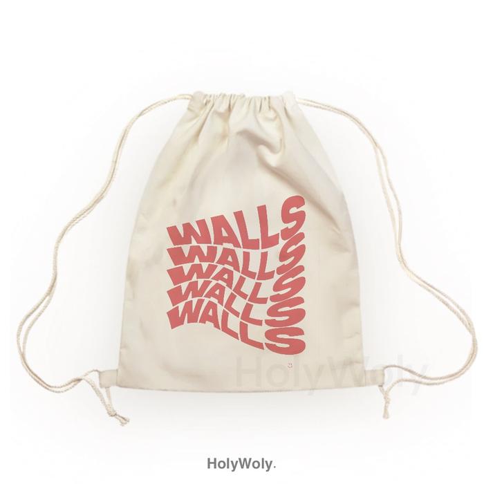 TAS SERUT MOTIF HYPE DRAWSTRING BAG UNISEX MURAH WALLS