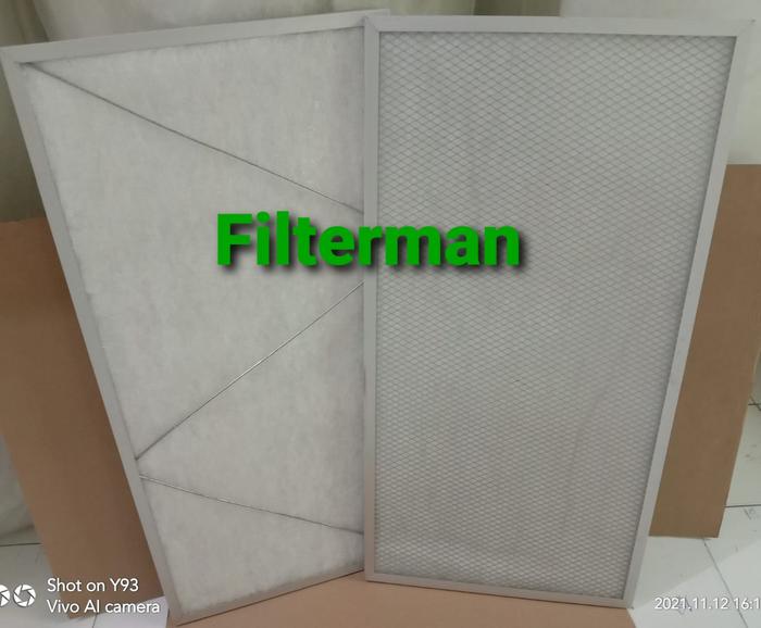 Gambar Saringan Debu Udara AHU HVAC FCU MERV 6 8 10 Air Pre Filter Mat G3 G4 F5 Refill Frame - 500x1000x22mmG3 dari Filterman undefined Tokopedia