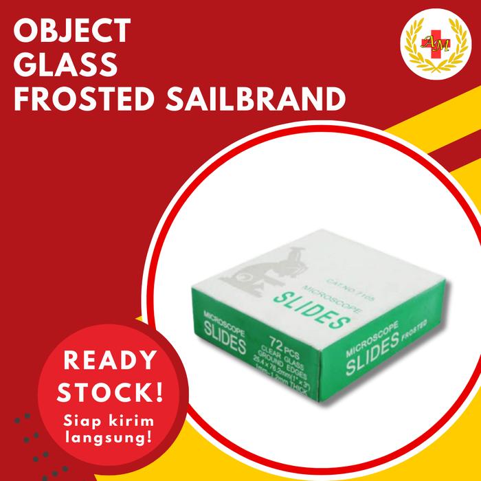 Gambar Object Glass (Kaca Preparat/Kaca Benda/Kaca Objek) frosted Sailbrand dari Anugerah Medica Indonesia undefined Tokopedia