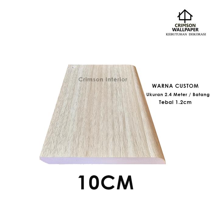 Gambar PLINT PVC PADAT | LIST PLINT LANTAI TACO  | PLIN LANTAI FULL PADAT PVC - 10CM x 2,4METER dari CRIMSON DECOR undefined Tokopedia