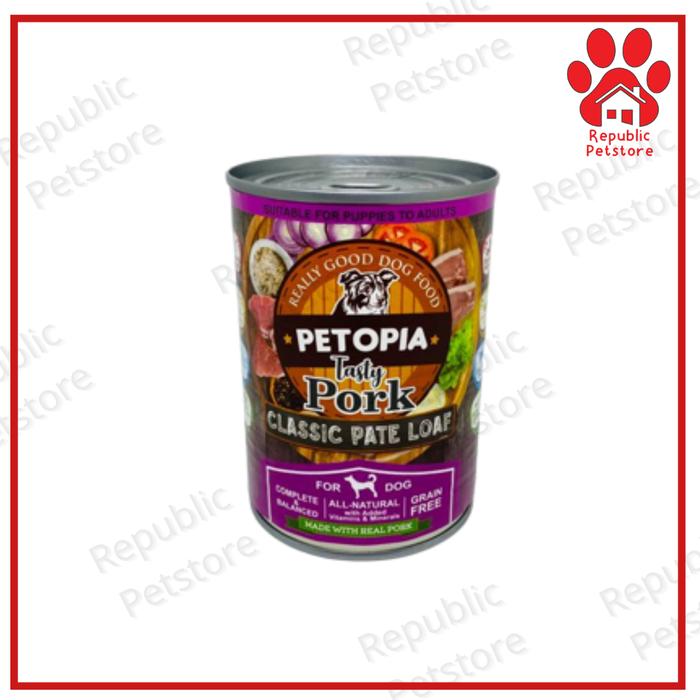 Gambar Makanan Basah Anjing Kaleng Petopia 380gr - Can Wet Dog Food - Pork dari Republic Petstore undefined Tokopedia