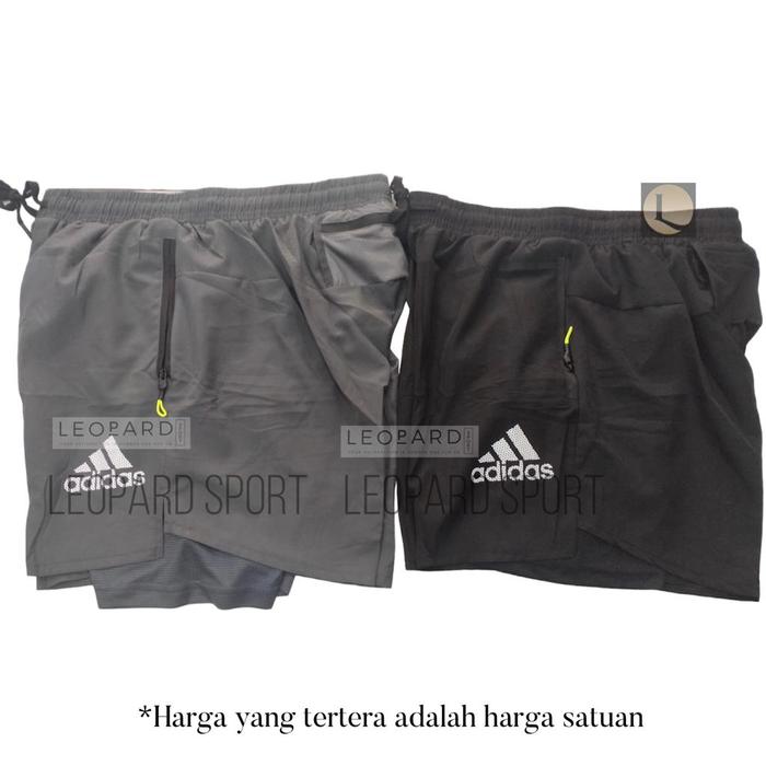 Gambar Celana Pendek Olahraga 2 in 1 Running / Celana ADIDA5 Sport dari LEOPARD Sport Semarang undefined Tokopedia