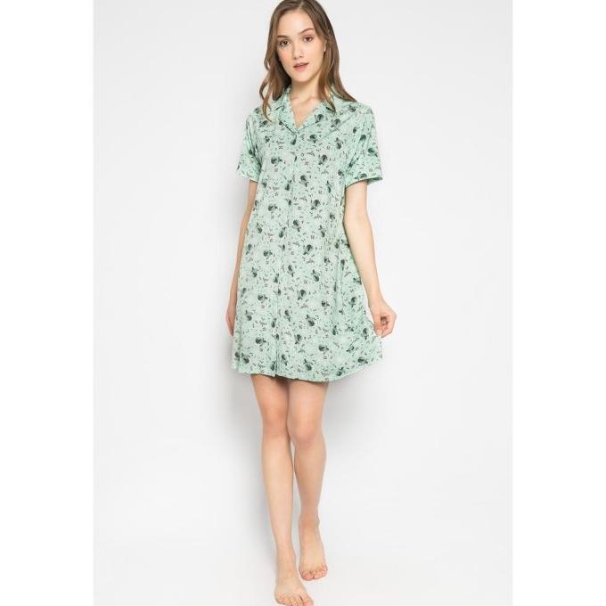 Gambar Merry Mint Sleep Dress Tencel Modal Daster Piyama Wanita - S dari yeyennovitri857 undefined Tokopedia
