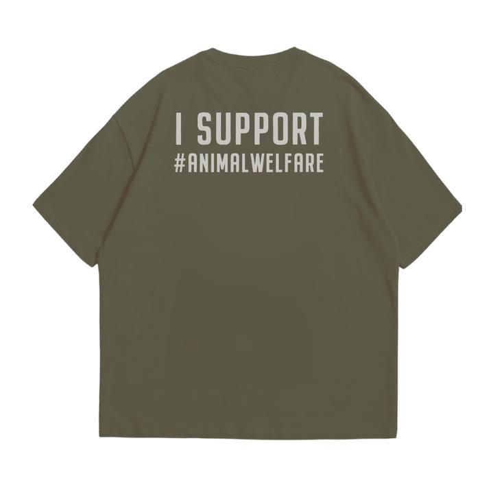 Gambar Tshirt JAAN - I SUPPORT #ANIMALWELFARE - Green, XL dari JAAN Domestic Shop undefined Tokopedia