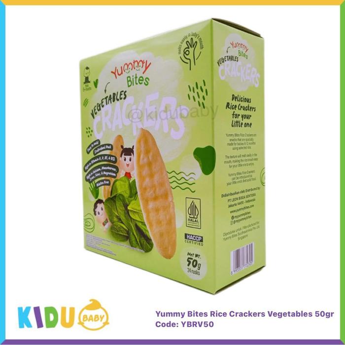 Gambar Yummy Bites Rice Crackers 50gr - Vegetable dari Kidu Baby undefined Tokopedia
