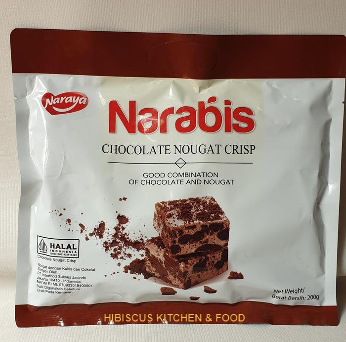 Gambar NARAYA NARABIS NOUGAT CRISP 200g - Chocolate dari Hibiscus Kitchen & Food undefined Tokopedia