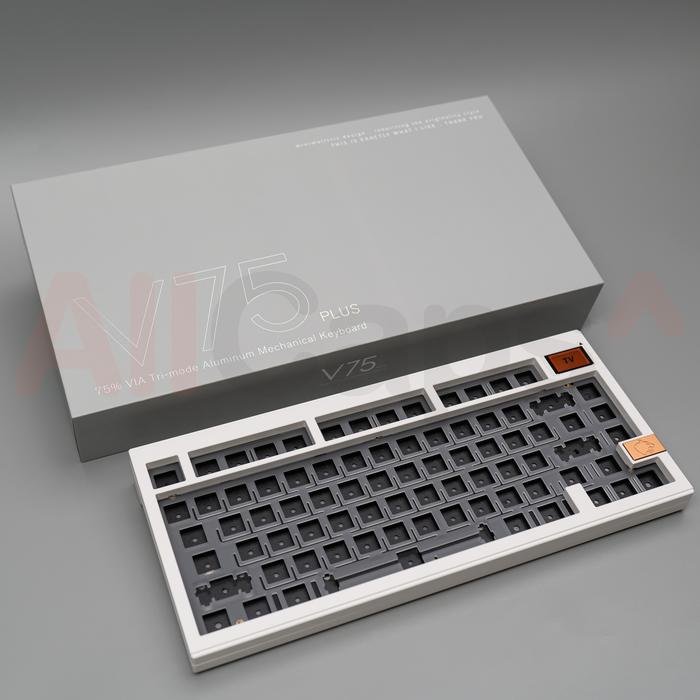 Gambar CIDOO V75 PLUS Barebone 75% LED Hotswappable Mechanical Keyboard - WHITE dari AllCaps Indonesia undefined Tokopedia