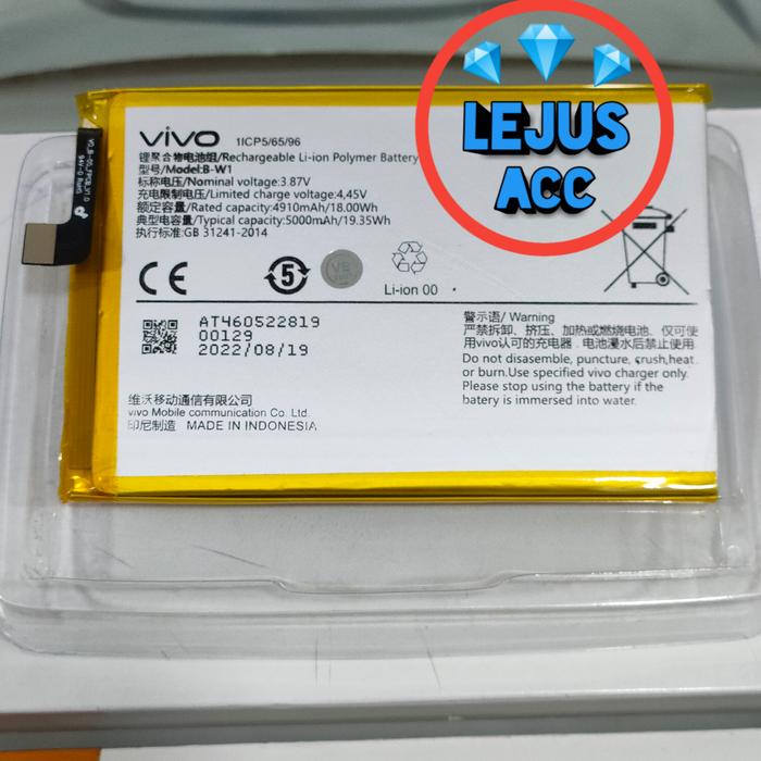 Baterai Batre Battery Vivo Y02 B-w1 Original