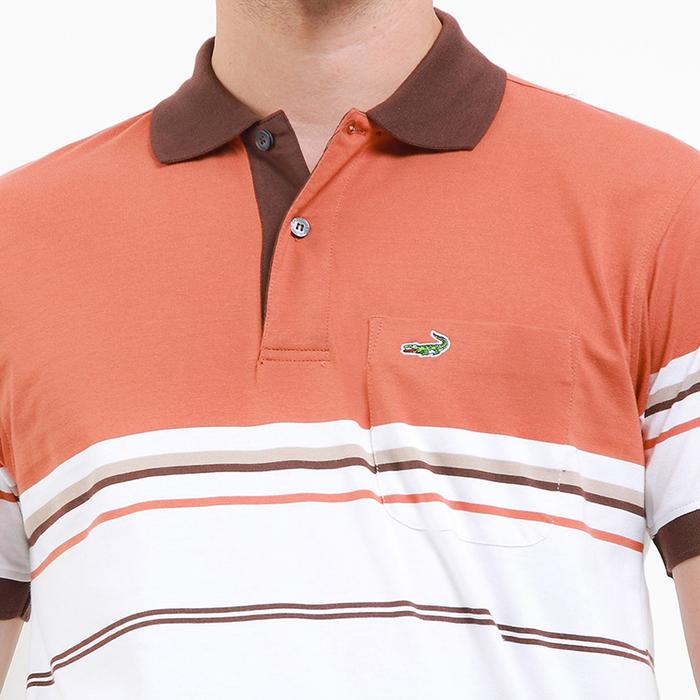Gambar Crocodile JOHN 0806 - Kaos Kerah Pria Men Polo Original Slim fit - Orange, M dari Crocodile ID_NEW undefined Tokopedia