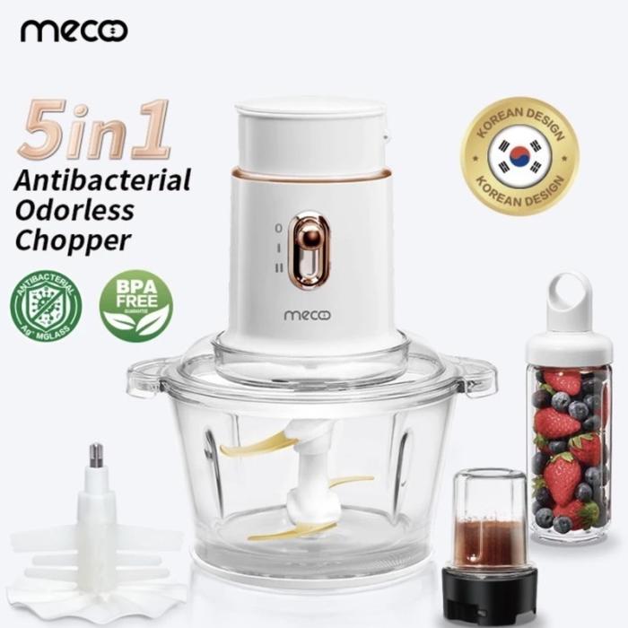 Gambar Mecoo Aesthetic 5 in 1 Antibacterial Odorless Chopper /Blender Daging - Putih dari Xtive Electronic undefined Tokopedia