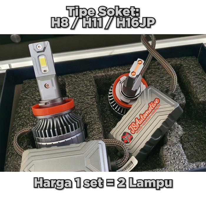 Gambar Real Test Real Watt - Lampu LED Kualitas Premium untuk Headlamp Lampu Utama Foglamp Mobil Motor dijamin PALING TERANG cut off rapi  tipe soket H4 HS1 H7 H8 H11 H16 HB3 HB4 HiR2 - H8/H11/H16JP dari JSA-RAYmart undefined Tokopedia