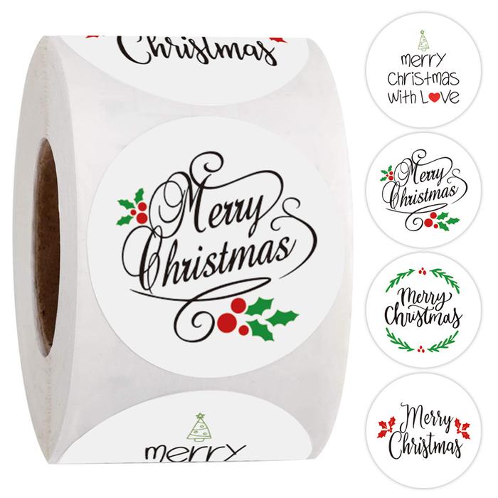 Gambar Stiker Label Natal Merry Chrismast Toples Kue Sticker Santa Tree Xmas - Putih+Tulisan dari Toko Online Jempol Kota Administrasi Jakarta Pusat Tokopedia