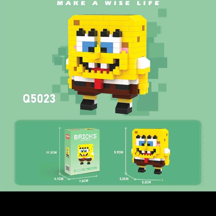 Gambar Bricks block spongebob patrick bricks block squidward brick mr crab - sponge dari klover shop undefined Tokopedia