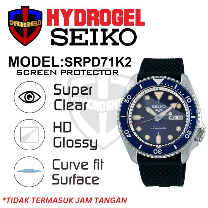Gambar Antigores Jam Tangan SEIKO SRPD71K2 SRPD 73K2 Hydrogel - Front Glass 2pc dari ChronoShield undefined Tokopedia