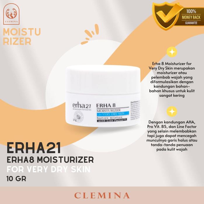 Gambar Erha21 Erha8 Moisturizer for Very Dry Skin 10g Pelembab Wajah Kering dari CLEMINA undefined Tokopedia