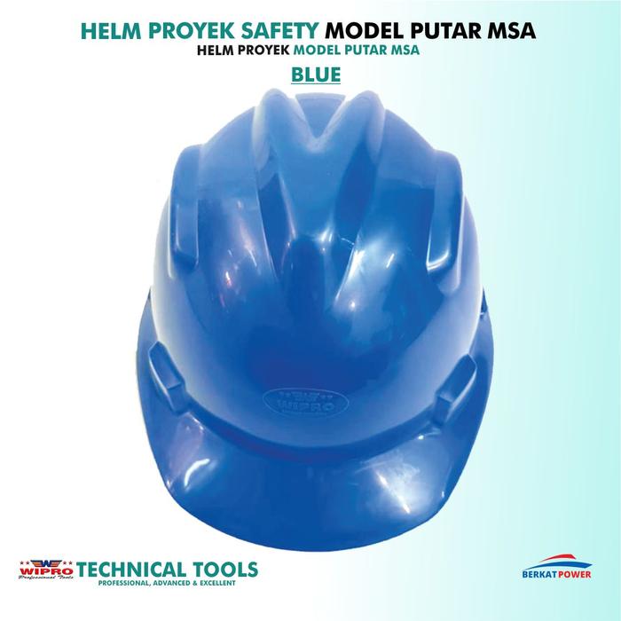 Gambar Helm Safety Proyek Model MSA Merk Wipro Merah Putih Kuning Biru - Biru dari Berkat Power Sby undefined Tokopedia