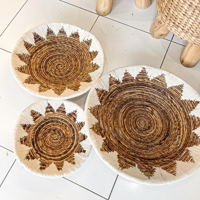 Gambar Wall basket wicker plates wall hiasan dinding villa decor home decor b - S dari BohoDecor_NEW undefined Tokopedia