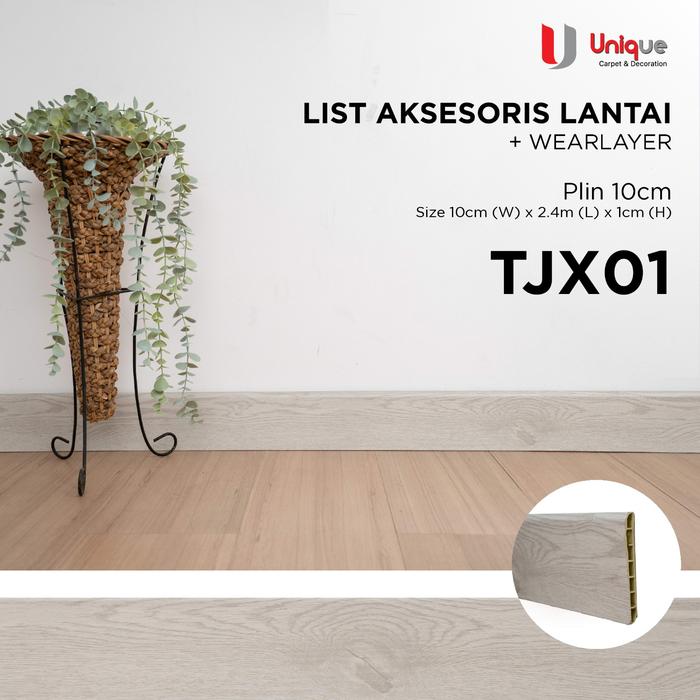 Gambar Plint Lantai PVC 8cm /Accessories Flooring SPC /Skirting Lantai Vinyl - TJX8 - 01 dari Unique Carpet & Decoration undefined Tokopedia