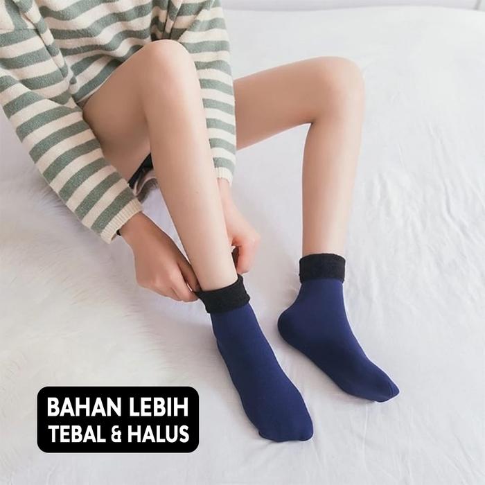 Gambar Kaos kaki winter wool thermal coklat hitam anak dewasa casual panjang - Thermal T.navy dari numbertwo ID undefined Tokopedia