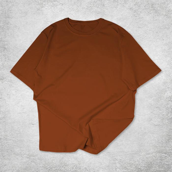 Gambar FortKlass Kaos Polos Pria Katun Combed 24s Reguler Fit Kaos Pria Lengan Pendek Unisex Oblong Distro Baju - Cokelat, L dari Fortklass undefined Tokopedia