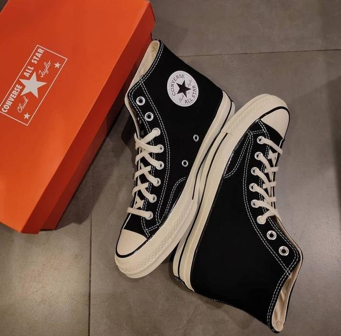 Sepatu sneakers converse all star boot 70s impor Vietnam Hitam, 42
