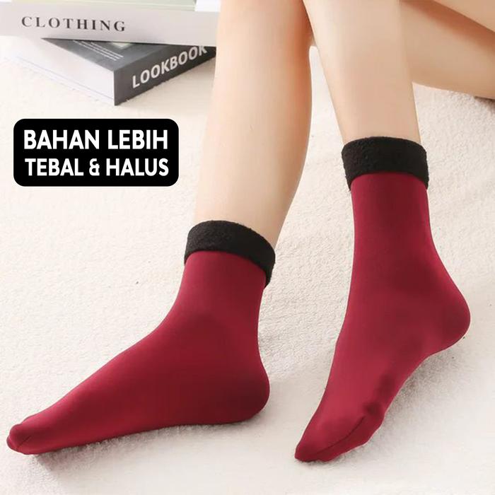 Gambar Kaos kaki winter wool thermal coklat hitam anak dewasa casual panjang - Thermal T.maron dari numbertwo ID undefined Tokopedia