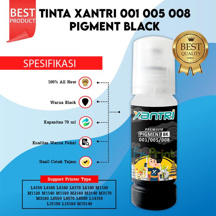 Gambar Tinta Compatible 008 Refill Printer Epson L15150 L15160 L6550 L6570 - Hitam dari FixPrint Jakarta undefined Tokopedia