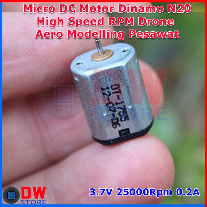 Gambar DC Micro Motor Dinamo N20 High Speed RPM Baling Pesawat Drone 3.7V dari DW-Store Online undefined Tokopedia