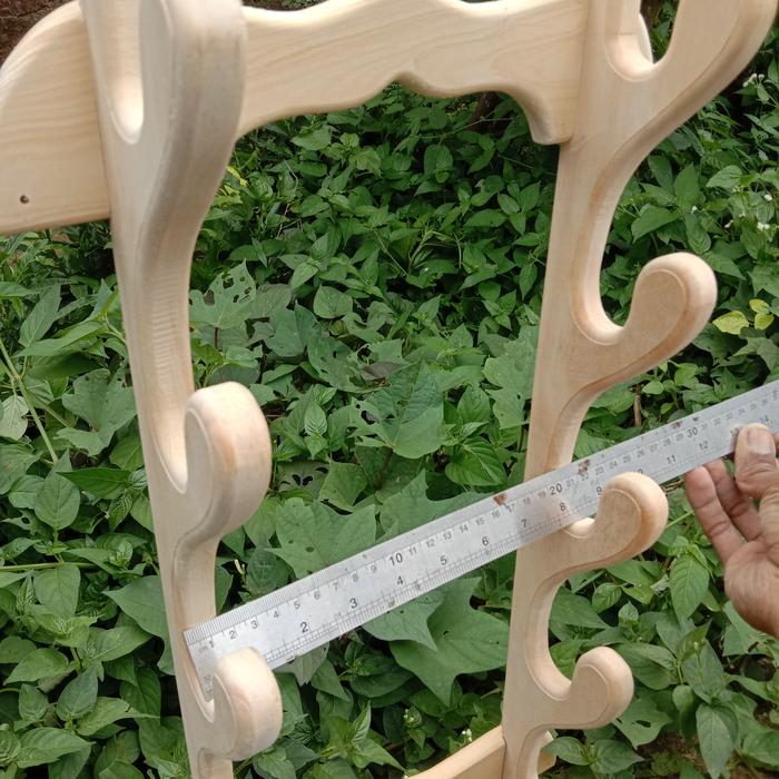 Gambar dudukan rak golok 5 tahap - natural dari woden toys edukasi undefined Tokopedia