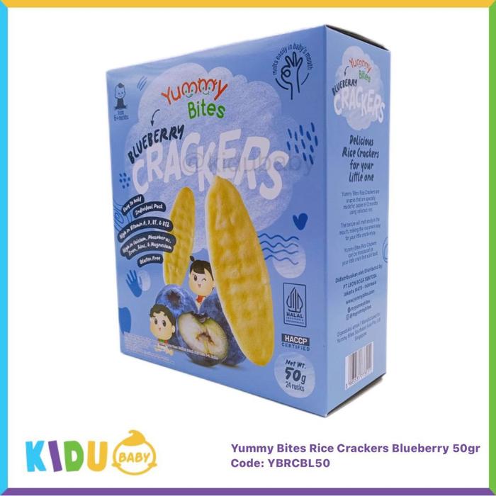 Gambar Yummy Bites Rice Crackers 50gr - Blueberry dari Kidu Baby undefined Tokopedia