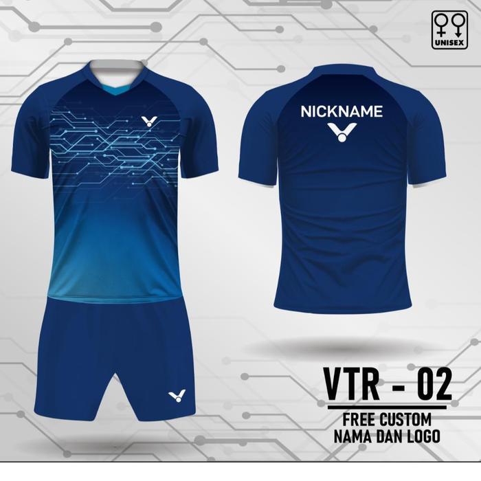 Gambar BARU Set jersey dan celana badminton baju bulu tangkis victor vtr01 - Biru, XS dari GRIYAMENTARI undefined Tokopedia