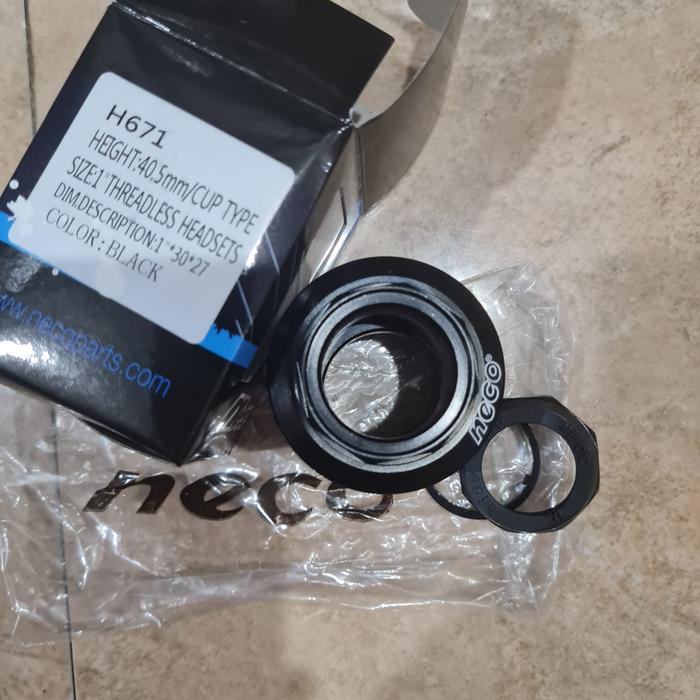 Gambar headset NECO TAIWAN h671 bearing sepeda 22.2mm kom mangkok fork garpu - black dari Ulago Sports undefined Tokopedia