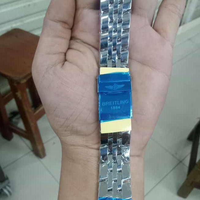 Gambar STRAP TALI JAM BREITLING RANTAI 1884 FULL STAINLESS STEEL UKURAN 22MM - 22MM dari Mandiristrap88 undefined Tokopedia
