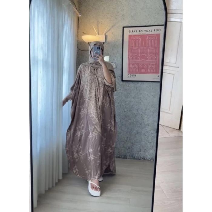 Gambar GROSIR KAFTAN KARISMA2 SUPER JUMBO LD 140cm I DASTER LOWO - moca, All Size dari Gallery Kantiz undefined Tokopedia