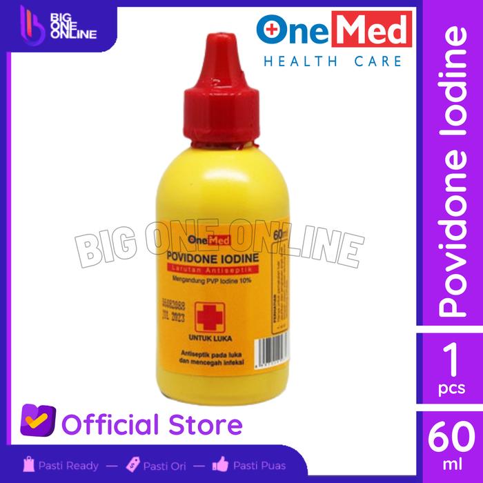 Gambar OneMed Ecodine Obat Merah Luka P3K, Larutan Antiseptik Povidone Iodine - 60 ML dari Big One Online undefined Tokopedia
