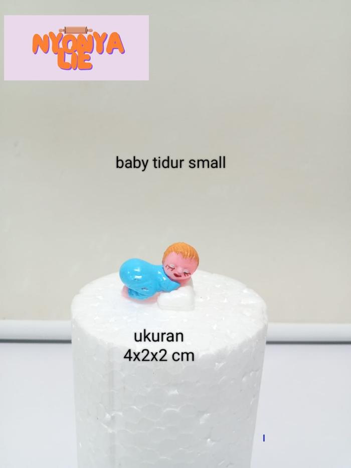 Gambar CCB02 Cake Topper Boneka Mainan Bayi Satu Bulan Baby One Month Manyue - Tidur Biru Smal dari Nyonya Lie undefined Tokopedia