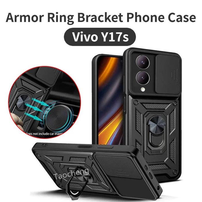 Gambar Vivo Y17S Case Softcase SLIDE ARMOR CAMERA PROTECTION Casing Hp Y17S - Hitam dari Drawacc undefined Tokopedia