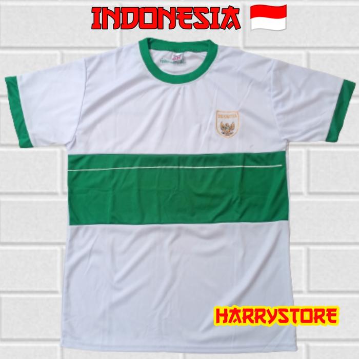 Gambar Jersey olahraga Timnas sepakbola Garuda Indonesia dewasa cewek cowok - Putih, L dari Harryshop undefined Tokopedia