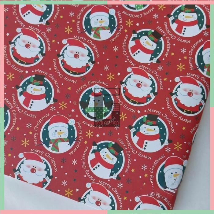 Gambar Kertas Bungkus Kado Sovenir Paper Gift Wrap Natal Christmas SansanWawa - Motif 7, 10 Pcs dari Asesoris_Natal undefined Tokopedia