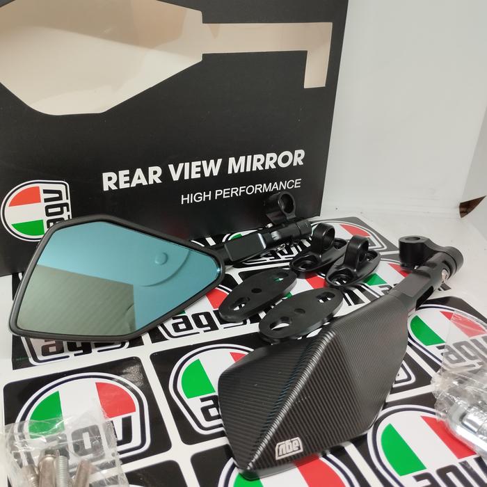 Gambar Spion tomok AGV V5 black series full cnc mirror putih dan biru Univers - Putih dari VMS.Sport undefined Tokopedia