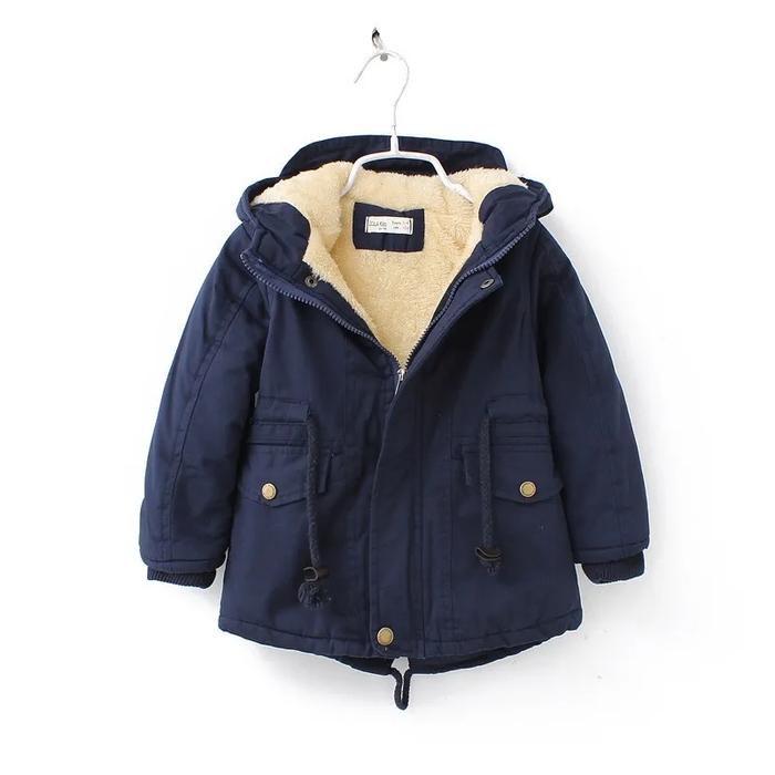 Gambar Jaket Winter Anak Bulu Sherpa - Jaket Anak Perempuan Umur 2-12 Tahun - biru navy, 6-7 tahun dari Al-Karromah undefined Tokopedia