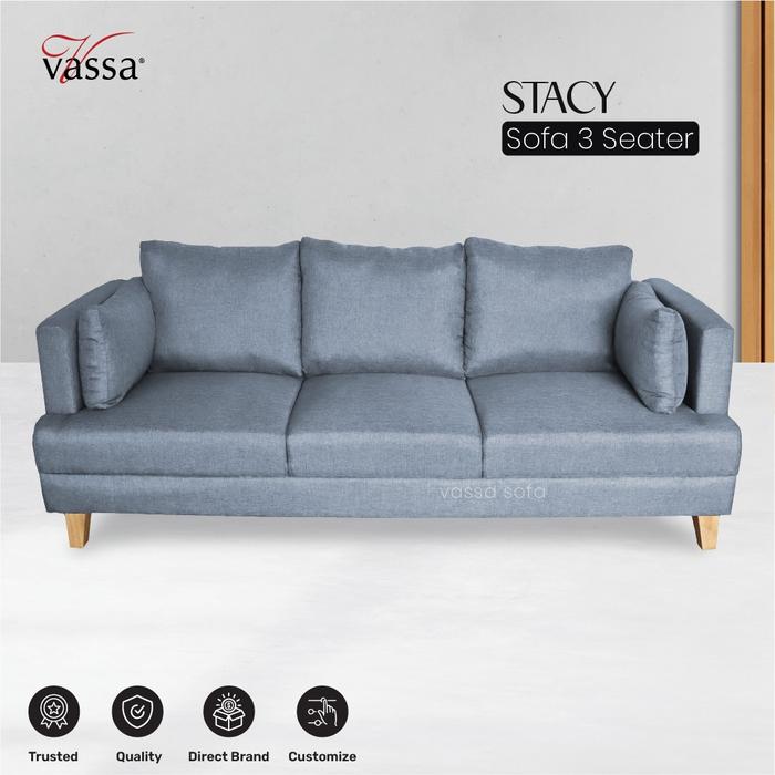 Gambar Sofa Stacy 3 dudukan by Vassa Sofa - Sofa 3 seater dari Vassa Sofa & Home undefined Tokopedia