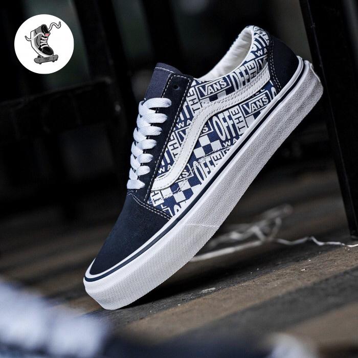 Jual Vans Old-Skool Classic Off The Wall Dress Blue True White