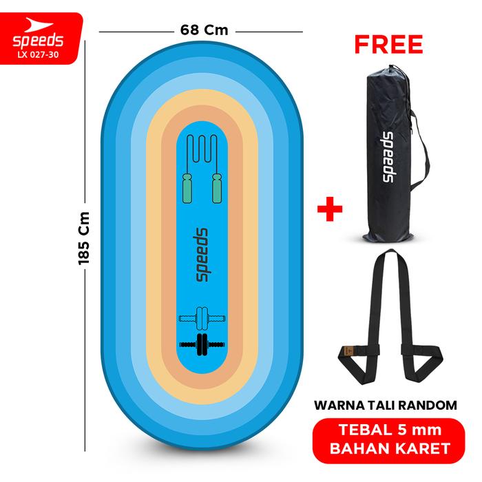 Gambar SPEEDS Alas Yoga Mat Ab Wheel Ab Roller Matras Fitness  Biru 027-31 - 30 BIRU dari Calary Toys undefined Tokopedia