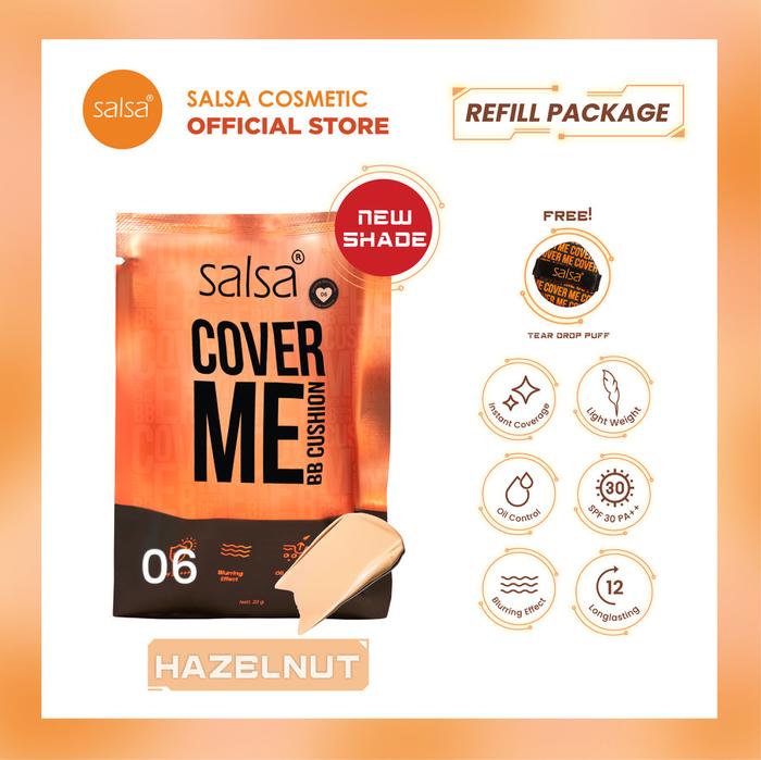 Gambar SALSA Cover Me BB Cushion - Semi Matte - Medium Coverage - Foundation - 06.HAZELNUTREFF dari sahabat glowing undefined Tokopedia
